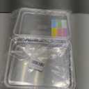 CoiiJoii 3PCS Clear Hard Shell Zipper Case, Portable Cosmetic Bag with Zipper, Diaper Bag Organizing Pouches, Kid's Toy Storage Organizer Bins, Hard Plastic Case, Christmas Storage Bins (White)