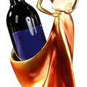 Artpaul Wine Bottle Holder Beauty Lady Statue Wine Bottle Stand Lady Wine Rack Decoration Wine Cork Holder Decor Wine Decor for Kitchen Bar (Red)