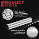 LCGP 2.5" Custom Mandrel Straight Exhaust Pipe, 20" Long, Made of High Quality Stainless Steel Fit 2.5 Inch Exhaust Pipe