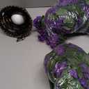 HyeFlora Artificial Faux Hanging Flowers Plants Basket for Outdoor Outside Porch Decoration, UV Resistant Fake Silk Purple Morning Glory Trailing Vines Realistic for Summer Home Balcony Yard Patio