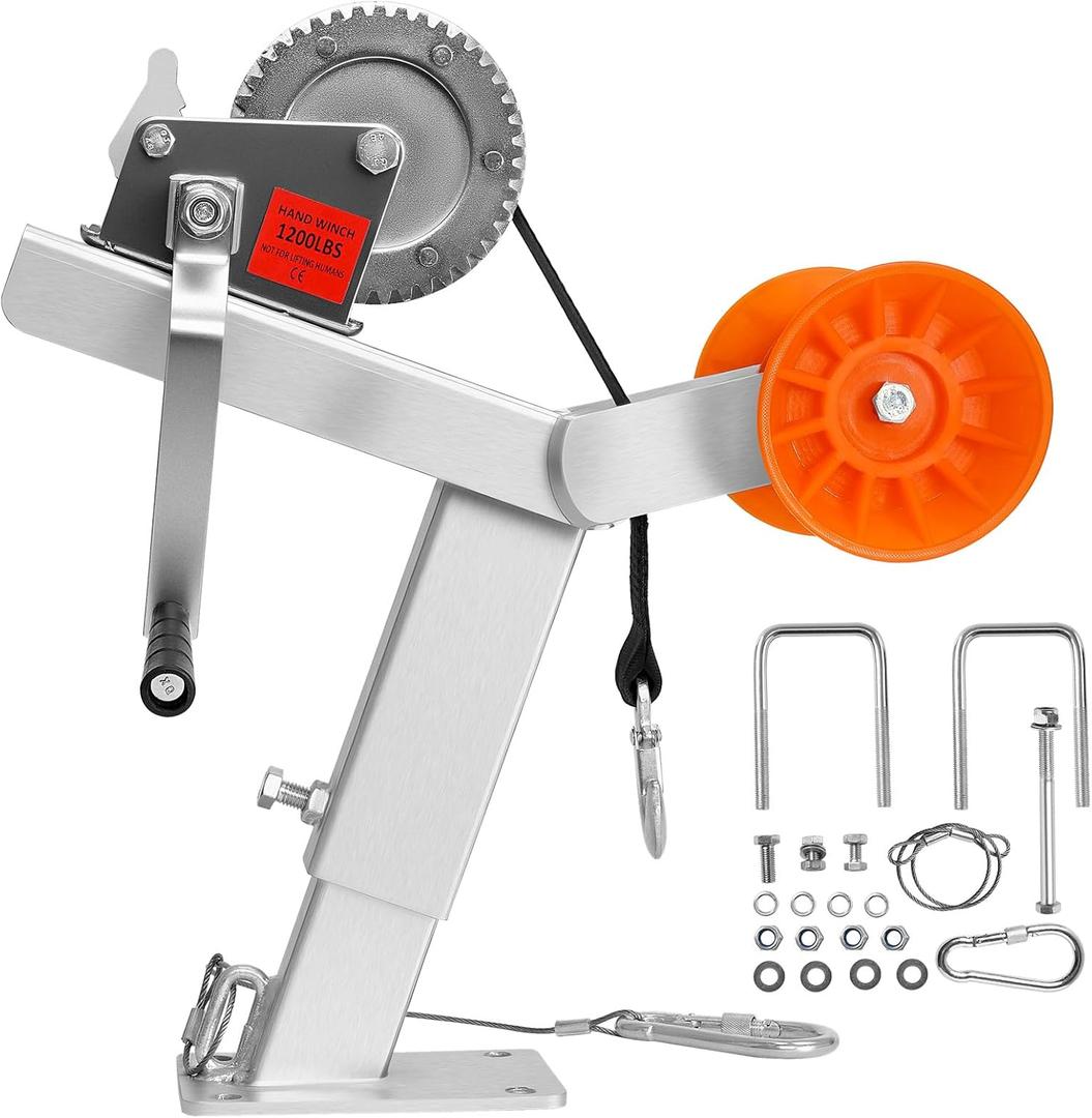 VEVOR Boat Trailer Winch Stand with Roller 1200 lbs Load Boat Winch Mount