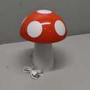 Mushroom Night Light, Rechargeable Cordless Table Lamp for Bedroom, Dimmable LED Night Lights for Toddler , Baby Essentials for Newborn, Stocking Stuffers for Teen Boys, Dorm Room Essentials (red)