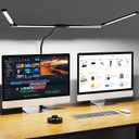 Aeropak Desk Lamp, Clamp Desks Lamps for Home Office, 24W Flexible Gooseneck Table Lamp, 10 Color Modes & Brightness EyeCaring Desk Light w/USB Adapter (12V2A Black)