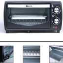 Countertop 9.6L 4 Slices Small Toaster Oven Compact Size, Even Heating, For Toast, 8" Pizza，Bake and Broil in Apartment, Dorm, Suitable For 2-3 Persons