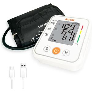 Blood Pressure Monitor for Home Use, Rechargeable Bp Cuff Upper Arm with 8.7"-12.7", 2x120 Memory Voice Broadcast Blood Pressure Machine, Home Arrhythmia Hypertension Detector, Ideal Gift