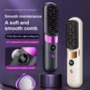 Quick Styling Wireless Straightening Brush 2026 Cordless Hair Comb for On-the-Go Touch-Up, 30s Fast Heat, Ionic & Ceramic Care, 4 Heat Levels with Display, Type-C Long Battery