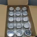 Glass Mason Jars 16 oz with Airtight Lids and Bands - 15 Pack Regular Mouth Pint Canning Jars for Pickling, Meal Prep, Overnight Oats, Dry Food & DIY Crafts - Includes 24 Stickers & Brush