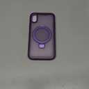 HuwaiH Magnetic Stand for iPhone XR Case, Military-Grade Protection, Anti-Fingerprint Anti-Scratch Translucent Matte Phone case for iPhone XR(Purple)