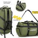 Hulongo 90L Large Waterproof Duffle Bag Backpack for Men, Mens Duffel Backpack Bags for Traveling, Heavy Duty (Green, 90L)