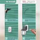 Vinyl Siding Mounting Blocks , Ease of Installation Built-in Electrical Box Outdoor Light Mounting Block, 8141DBL Siding Mounting Plate for 1/2 inch Lap Double and 4 inch Siding, White 1 Pack, Large
