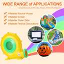 Bounce House Blower, 550W/0.73HP Commercial Air Blower with Double-Sided Fan Blade Design, Strong Wind and Great Heat Dissipation Properties for Bouncy Castle, Jump Slides, Arch, Inflatables