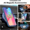 tharlet Magnetic Ring for iPhone 16 Plus Case, [Military Grade Drop Tested][Compatible with MagSafe][Built in Kickstand] Translucent Slim Back Soft Edge Anti-Fingerprint, Blue
