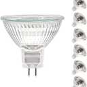 MR16 Halogen Bulb 50W 12V, Durable 6 Packs High Output Halogen Light Bulbs 2 pin GU5.3 Base for Landscape Lights, Track Lights, Fiber Optics, Desk Lamps, Dimmable, 2700K Warm White