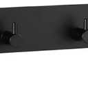 SEIDO Adhesive Towel Hook, Matte Black Adhesive Hooks for Hanging Coat, Robe, and Bath Sponge, Waterproof Wall Hangers No Drill, Stick on Towel Holder for Bathroom, Kitchen, Doors (4 Hooks 1 Pack