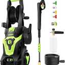 PowRyte Electric Pressure Washer with Hose Reel, Foam Cannon, 4 Different Pressure Tips, Power Washer,4500 PSI 2.6 GPM
