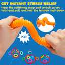 JOYIN 18 Pack Pop Tubes, Sensory Toys (Small) Fidget Toys Party Favors - 9 Colors, Creativity Learning & Fun for Toddler Kids - Perfect for Party, Goodie Bags Stuffers, Classroom School Reward