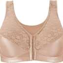 Exquisite Form 5100565 FULLY Lace Wireless Back & Posture Support Bra with Front Closure (Beige, 44DD )
