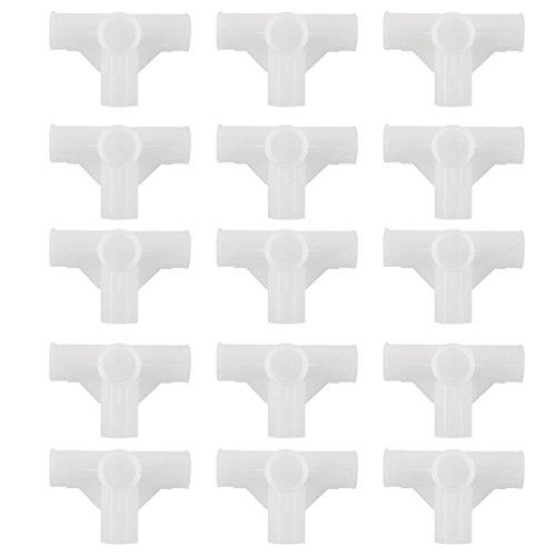 uxcell Shoe Rack Accessories Connectors, 13mm Inner Diameter for Repair Assembled Wardrobe 4 Way, Replacement of Parts 15 Pcs
