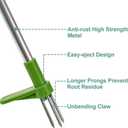 Stand Up Weed Puller Tool with Long Handle - 39" Garden Weeding Tool with 3 Claws - Detachable Weeder Hand Tool for Effortless Garden Weed Removal Without Bending or Kneeling