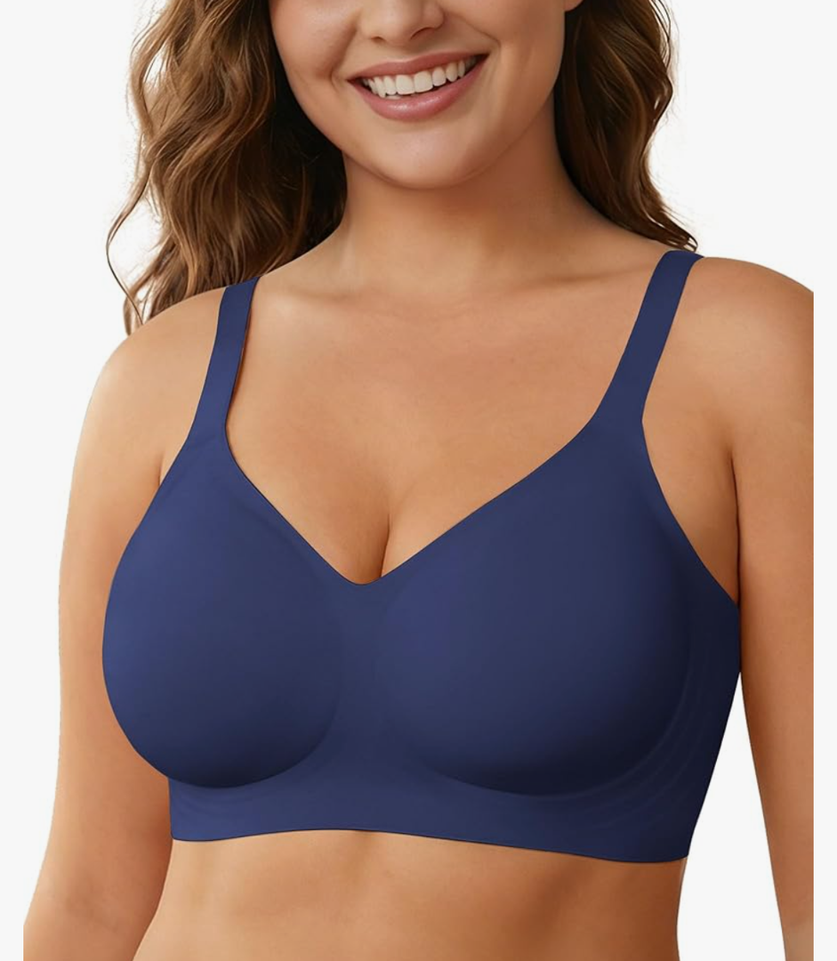 Wireless Comfortable Bra Seamless No Underwire Bras Full Coverage Push Up Women Wirefree Bras with Support Size 2XL