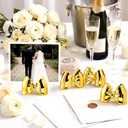 Leinuosen 24 Pcs Golden Bow Centerpieces Place Card Holder Bowknot Shaped Table Number Holder Coquette Name Place Photo Picture Stand for Office Menu Events Wedding Party
