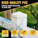 VIVIDA 4" x 4" Vinyl Post Caps (2-Pack), White PVC Pyramid Fence Post Top Caps for Actual 4" x 4" Vinyl Fence, Deck, Mailbox