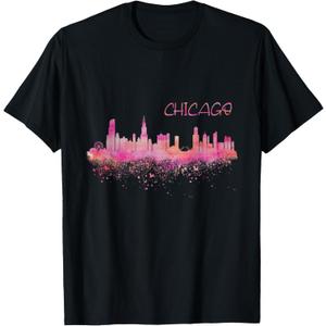 Chicago Skyline T-Shirt,Small