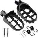 Black Foot Pegs Rest Footpegs Compatible with Yamaha PW50 PW80 BW80 DT50 RT100 RT180 T225S TT225T TTR110 TTR50E TTR90 TW200 WR200 WR250 WR500 XT250 XT350 XT600 YZ125 YZ250 YZ490 YZ80