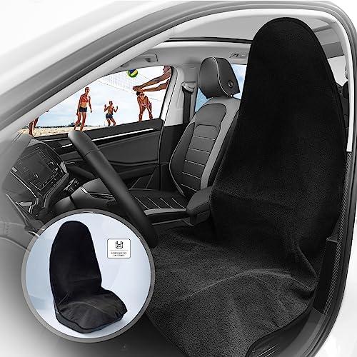 ZIMABLUE Terry Cloth seat Cover Universal Waterproof Car Sport Towel Seat Cushion Non-Slip Sweat-Absorbent Towel Cloth Suitable for All Seasons Waterproof Beach Seat Cover Washable