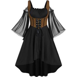Rosegal Women Plus Size Punk Gothic Dress (XXL)