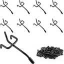 100pcs 2 Inch Pegboard Hooks, Stainless Steel Peg Board Shelving Hook, Garage Pegboard Tool Organizer for 1/4", 3/16", 1/8" Pegboard, Peg Board Hooks for Hanging, Display, Storage (Black)