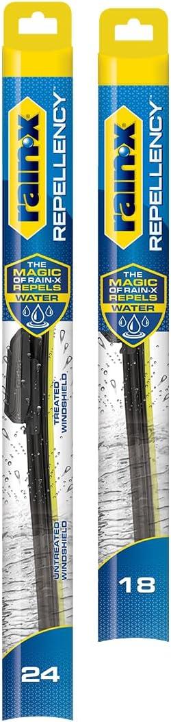 Rain-X 810349 Repellency Water Repellent Wiper Blades, 24" & 18" (2 Pack)
