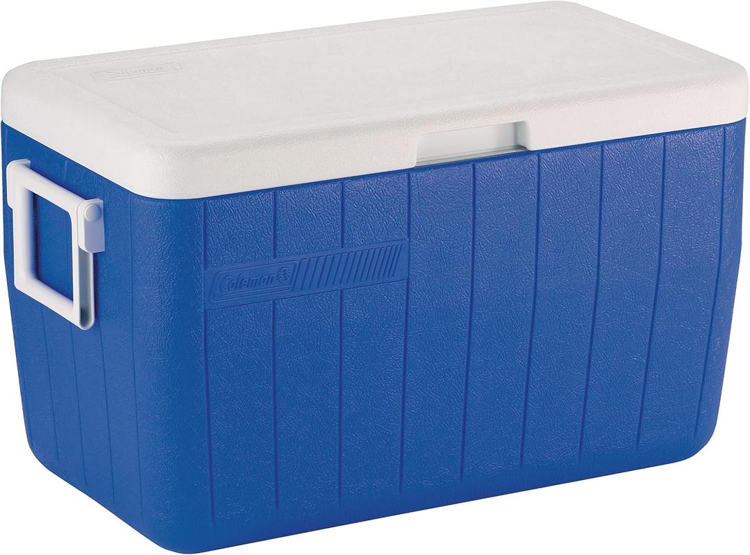 Coleman Chiller 48qt Insulated Portable Cooler with Ice Retention & Heavy-Duty Handles, Made in USA, Great for Camping, Tailgating, Parties, Sports, Concerts & More, 45.4 liters