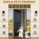 Reversible Side Opening Magnetic Screen Door for Sliding & French Doors,Upgraded PETG Mesh Anti-Tearing, Heavy Duty & Strong Magnetic, Pet and Kid Friendly - Screen Door 74"x82"