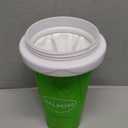 Slushy Maker Cup - TIK TOK Quick Frozen Magic Squeeze Cup For Chocolate MilkShake, Sorbet, Smoothies, Slushies & More, 2 in 1 Straw & Spoon, With Gorgeous Luxury Box, Perfect for Kids,Friends & Family (Green)