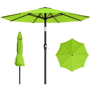 AreShark 9 FT Patio Umbrella for Outdoor, Outdoor Umbrella with Push Button Tilt and Crank, Outdoor Patio Umbrellas with 8 Sturdy Ribs for Market, Garden, Deck, Backyard, Pool (Apple Green)