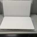 Home Bath Stone Mat 24"x16" (2-Pack)  Quick-Dry, Non-Slip Diatomaceous Earth Mat, Stylish & Absorbent, White Straight