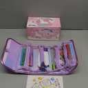 56 PCS Washable Scented Markers Set with Glitter Pencil Case, Mermaid Unicorn Arts and Crafts for kids 4-6-8 Kids Coloring Drawing Kits for 4-8 Years Old Girls Birthday Gifts