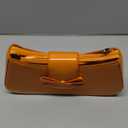 KAMEILONG Trendy Red Shoulder Bag for Women Patent Leather Hobo Handbags Y2K Purses Clutch Bag Cute Bow Purse