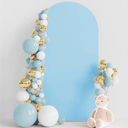 Arch Covers,Arch Backdrop Stand Fitted Cover for Wedding Birthday Party Ceremony Banquet Decoration(6.6FT,Sky Blue,Cover Only)