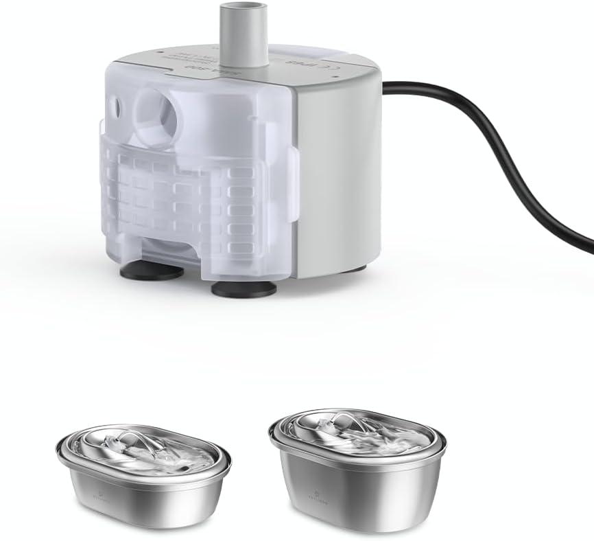 PETLIBRO Replacement Pump for Cat Water Fountain Stainless Steel, Compatible with101oz/3L, Adjustable Water Flow Pet Water Fountain, Super Quiet Dog Water Dispenser