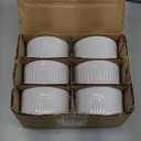 HIC Kitchen Souffle Ramekin, Fine Porcelain, For Baking Custards, Souffles, Side Dishes, And Desserts, 6-Ounce Capacity, Set of 6