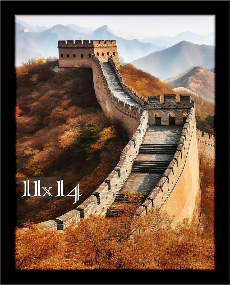 Picrit 11x14 Picture Frame, Photo Frame for Wall Mounting Display, Black