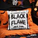 Halloween Fall Pillow Covers 18x18 Pumpkin Striped Decorative Throw Pillowcase Autumn Thanksgiving Cushion Case for Home Couch Sofa Farmhouse Decorative