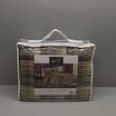 Woolrich Reversible Quilt Cabin Lifestyle Design - All Season, Breathable Coverlet Bedspread Bedding Set, Matching Shams, Oversized Full/Queen, Tasha Plaid Tan/Brown 3 Piece