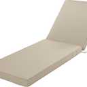 Chaise Lounge Cushion for Outdoor Furniture, Waterproof Fade and Tear Resistant Lounge Deck Chair Cushions for Patio Lawn Pool Resort Hotel, 72x21x3 Inch, Cream