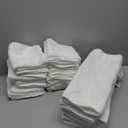 Utopia Towels Kitchen Bar Mops, Pack of 6 (25x16) And  Pack Of 24 (1 feet x 11inches), 100% Cotton Super Absorbent White Towels, Multi-Purpose Cleaning Towels for Home and Kitchen Bars