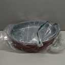 BRONYPRO Large Turkey Roasting Pan with Lid & Rack, 18-Inch Durable Granite Non-Stick Roaster, 20 lb Capacity for Roasting Turkey, Chicken Or Vegetables, Red