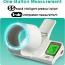 Automatic Upper Arm Blood Pressure Monitor for Home Use, One-Button Operation, with Auto-Fit Arm Barrel BP Machine Fits Multiple Arm Sizes 7.1''-16.5'' for 2 Users, Store 99 Readings