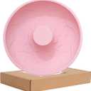 Big Size Silicone Donuts Pan Non-stick Cake Baking Molds for Bagel and Doughnut (8 Inch Pink)